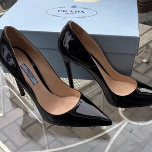 Prada Glossy Black Women's Heels